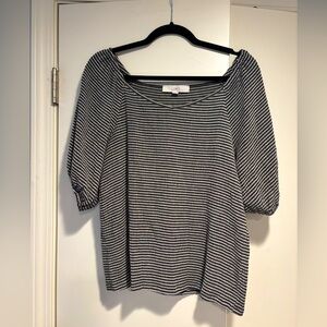 LOFT stretchy puff sleeve top